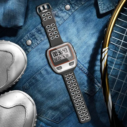 Miniatura 6 de ANCOOL Correa de reloj compatible con Garmin Forerunner 310XT, correa de reloj de silicona suave de repuesto para reloj inteligente Forerunner Gris