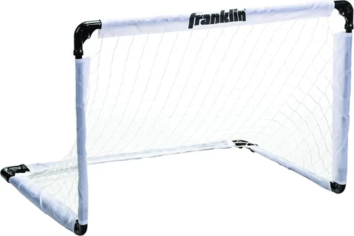Miniatura 7 de Franklin Sports Mini portería de fútbol para niños, red plegable para patio trasero para niños y niños pequeños, portería de acero portátil