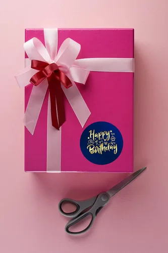 Miniatura 2 de 40 calcomanías de feliz cumpleaños, etiquetas redondas brillantes grandes de 2 pulgadas, ideal para fiestas de cumpleaños, caja de regalo, bolsa