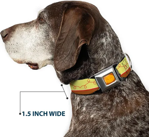 Miniatura 7 de Collar de perro Hebilla de cinturón de seguridad Toy Story Woody Bounding Cowboy Buckle Amarillo Rojo Marrón 9 a 15 pulgadas 1.0 pulgadas de ancho