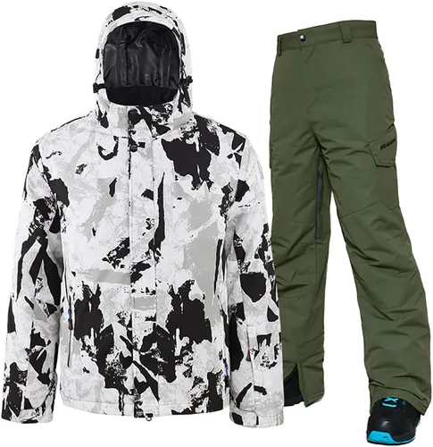 Miniatura 12 de HOTIAN Mens Ski Jackets Waterproof Snowsuits Insulated Outdoor Winter Coats