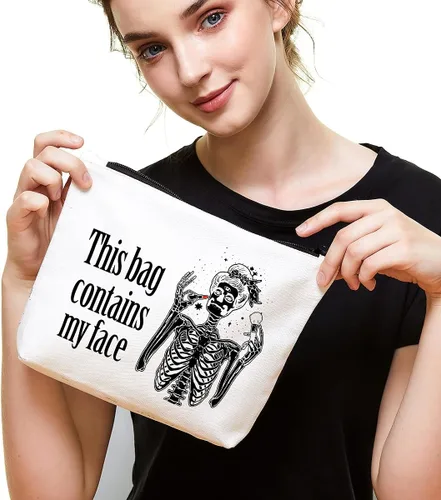 Miniatura 3 de Bolsa de cosméticos de maquillaje con cremallera podría ser maquillaje cosmético bolsa de viaje artículos de tocador Maquillaje Caso-Hoja