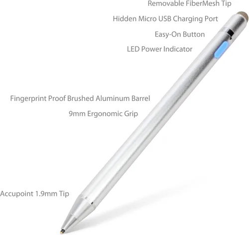 Miniatura 3 de BoxWave AccuPoint Active Stylus - Lápiz óptico compatible con Chuwi HiPad Air (paquete de 2), lápiz digital electrónico con punta ultra fina