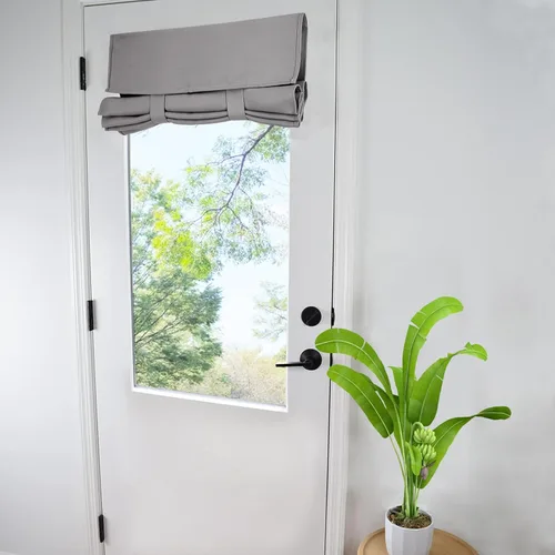 Miniatura 68 de WdFour Cortinas de puerta francesa con tacto sedoso, aislamiento térmico, reducción de ruido, cortinas opacas para puerta de vidrio y oficina