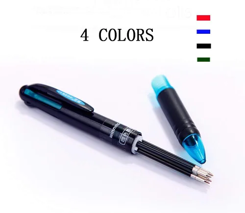 Miniatura 2 de Paquete de 12 bolígrafos retráctiles multicolor de 0.028 in, tinta de 4 colores (negro, azul, rojo, verde) en un bolígrafo para una escritura suave