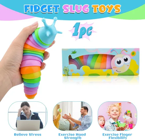 Miniatura 4 de Cevioce Juguetes Sensoriales Fidget de Babosa, Juguetes Fidget de Babosa para Adultos y Niños, Recuerdos de Fiesta, 1 Pieza de Lindos Juguetes