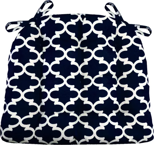 Miniatura 37 de Barnett Home Decor Cojines de Silla de Mimbre para Interiores y Exteriores - Azul Boutique Floral Tamaño Grande para Silla de Patio 19 x 19