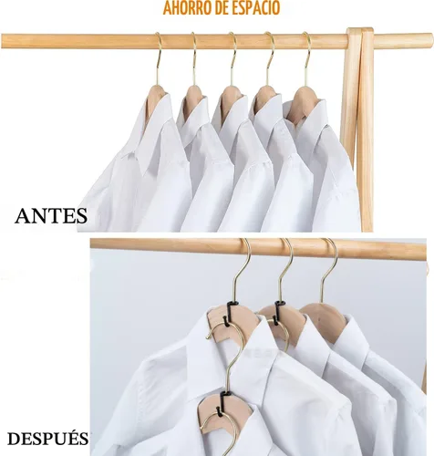 Miniatura 8 de Ganchos de conector para colgar ropa, clips extensores resistentes, organizador de mini ganchos de conexión en cascada para perchas de plástico