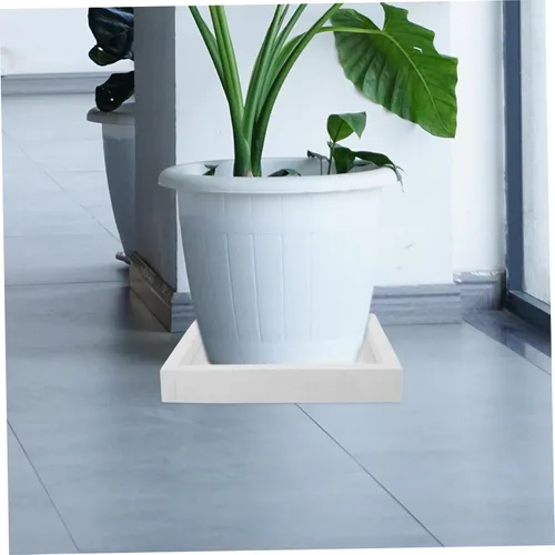 Miniatura 7 de MERRYHAPY Bandeja cuadrada de imitación de cemento para macetero, alfombra cuadrada para exteriores, bandeja decorativa decorativa para plantas
