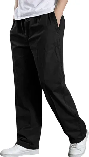 Pantalones cargo de ajuste relajado para hombre, pantalones holgados de pierna recta, pantalones para exteriores, pantalones holgados y cómodos,