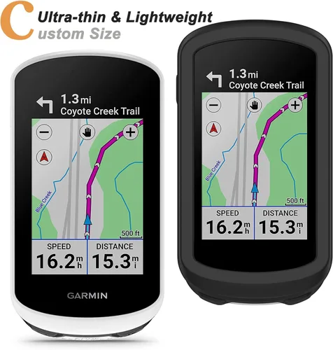 Miniatura 2 de Miimall Compatible con Garmin Explore 2 Funda, Anti-Drop Funda de Silicona Suave para Garmin Edge Explore 2 (negro)