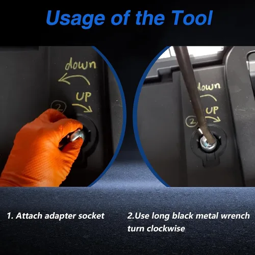Miniatura 7 de Mango de rueda de repuesto de acero inoxidable Herramienta de vaso de neumático de repuesto CNC Compatible con Toyota Lexus Highlander Sienna