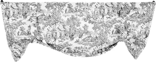 Miniatura 25 de Victoria Park Toile - Par de paneles a medida con alzapaños de 68 x 72 pulgadas, color azul