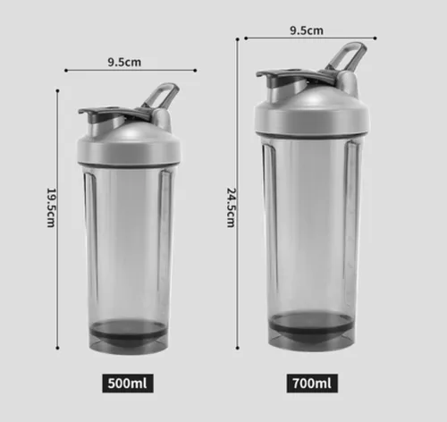 Miniatura 2 de NESAN Bottle Classic - Botella mezcladora perfecta para batidos de proteínas y antes del entrenamiento (32, gris claro)