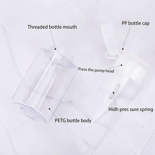 Miniatura 3 de Paquete de 3 unidades de dispensador de esmalte de uñas, dispensador vacío para alcohol, acetona, esmalte de uñas y removedor de maquillaje, 5.1 fl