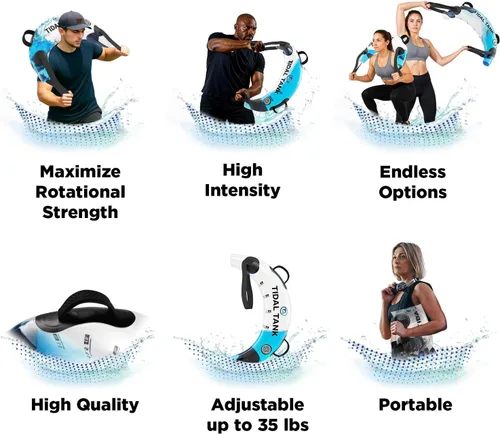 Miniatura 4 de Tidal Tank Tube - La bolsa Aqua Bag original - Bolsa de peso de agua de hasta 49 libras - Bolsas de arena ajustables para entrenamiento alternativo
