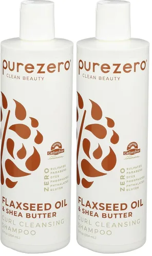 Miniatura 7 de Purezero Champú de aceite de linaza y manteca de karité, cuidado de rizos, para desenredar y desencadenar el cabello rizado, ideal para cabello
