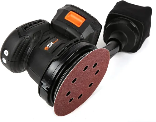 Miniatura 5 de WEN Lijadora orbital inalámbrica, sin escobillas con almohadilla de órbita aleatoria de 5 pulgadas, batería de iones de litio de 20 V máx. 2.0 Ah