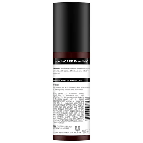 Miniatura 9 de ApotheCARE Essentials The Mender Aceite reparador del cabello, leche de coco, jazmín blanco, vitamina E, 4 onzas