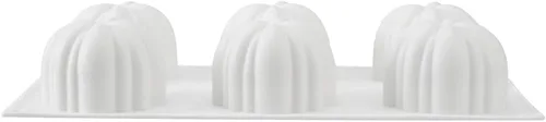 Miniatura 11 de Restaurantware - Molde para pastel de calabaza de 6 cavidades de Pastel, 1 molde de calabaza 3D listo para horno - Molde de silicona blanca