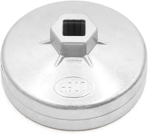 uxcell Metal 3.504 in 15 Flautas Llave de filtro de aceite Llave de filtro de aceite Llave de tapa de la carcasa del zócalo Herramienta