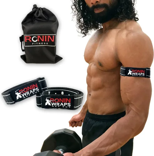 Ronin Wraps Razor Edition | Bandas rígidas de oclusión BFR para entrenamiento de la parte superior del cuerpo | Entrenamientos de restricción de