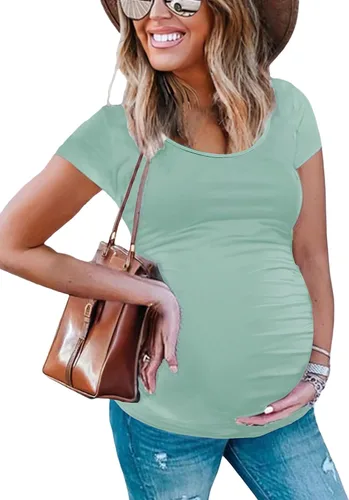 Peauty Women's Maternity Side Ruched Shirts