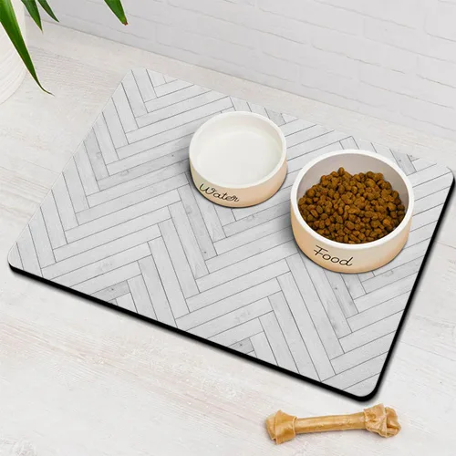 Tapetes para Comida de Perros para Pisos Absorbentes, Tapete para Comida de Mascotas y Gatos - Tapetes de Secado Rápido para Tazones de Perros para