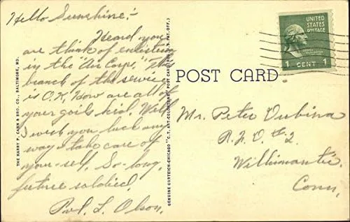 Miniatura 2 de Street View of Barracks, Langley Field Hampton, Virginia VA Original Antique Postcard