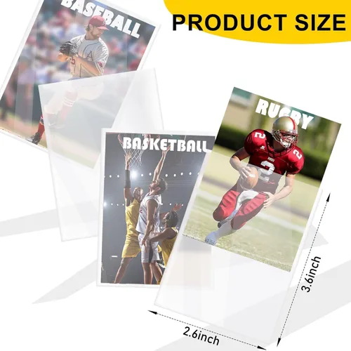 Miniatura 2 de 500 Fundas para Tarjetas Top Loaders para Tarjetas Coleccionables, Fundas para Tarjetas de Béisbol Penny Soft Toploaders Compatibles con Fútbol