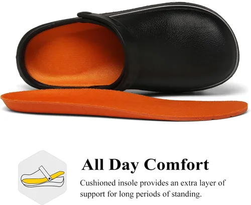 Miniatura 5 de Haifago Zapatos de chef antideslizantes para hombres y mujeres, zapatos de trabajo antideslizantes y resistentes al agua, zuecos de enfermería