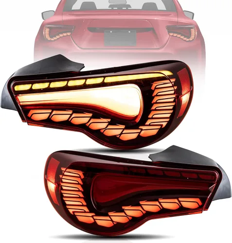 Miniatura 17 de VLAND Conjunto de luces traseras para Toyota GT86 2012-2020, BRZ 2013-2018, FRS 2012-2016 con señal de giro, luz LED DRL, enchufar y usar