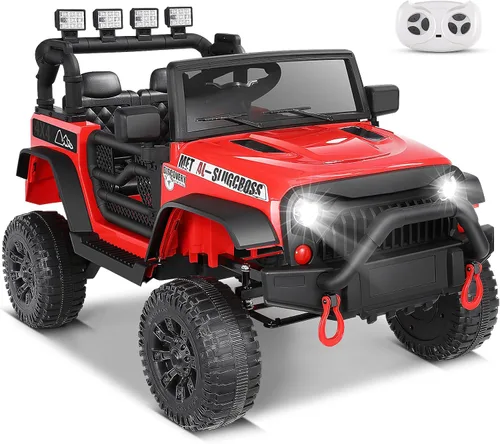 Miniatura 13 de Hikole Auto de paseo de 24 V con control remoto, vehículos a pilas para niños y niñas, motores mejorados de 2 × 200 W, camión con ruedas eléctricas