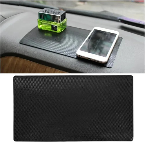 Miniatura 11 de Osilly Tapete antideslizante para tablero de automóvil, 10.6" x 5.9" pulgadas, almohadilla adhesiva universal de PVC para automóvil, tapete