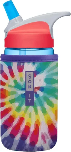 Miniatura 108 de Sok It BotlSok Funda para botella de agua con cubierta de neopreno aislante (Floral abstracto, se ajusta a CamelBak o Nalgene de 12 onzas)