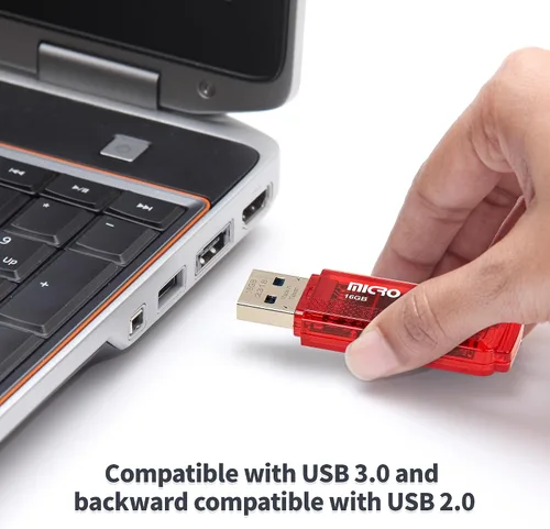 Miniatura 4 de Micro Center SuperSpeed - Paquete de 2 memorias USB 3.0 de 16 GB, unidad para almacenamiento de datos del tamaño de una goma de mascar