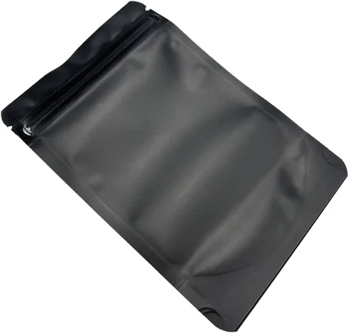 Miniatura 5 de PABCK Bolsas de sellado térmico resellables de 3.55 mil de grosor Mylar negro esmerilado, bolsas selladas de papel de aluminio negro esmerilado, 50