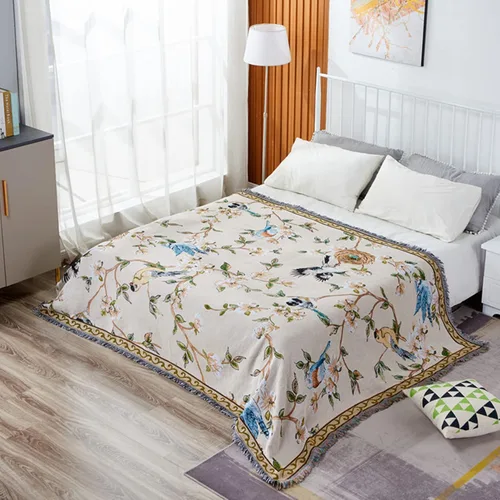 Miniatura 4 de Mantas Boho Reversibles Mantas Tejidas Cubiertas Hippie para Sofá Cama Sillón Reclinable Sofá Tapiz Bohemio Protector de Muebles Colorido