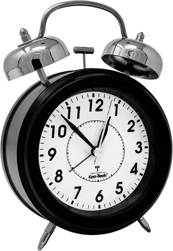 Reloj despertador Atomic Retro Twin Bell para dormitorios. Reloj despertador fuerte para personas que duermen mucho tiempo perfecto para dormitorio,