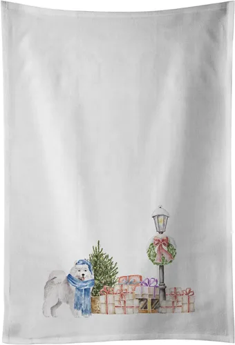 Miniatura 67 de Caroline's Treasures CK8100WTKT - Juego de 2 toallas de cocina con diseño de bulldog francés con diseño de país de las maravillas navideñas