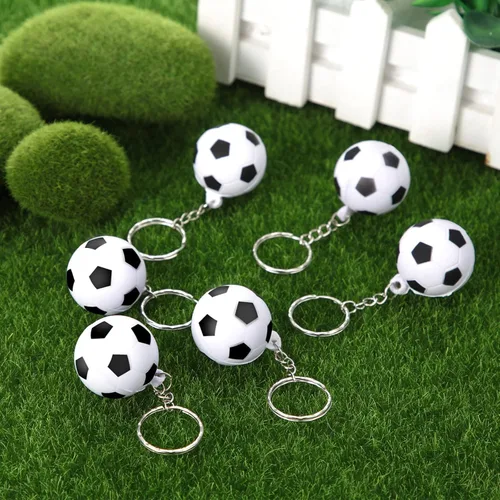 Miniatura 3 de Blulu Paquete de 30 llaveros de fútbol, pelota de estrés de rugby, pelota deportiva, para niños, escuela, carnaval, recompensa, bolsas de fiesta