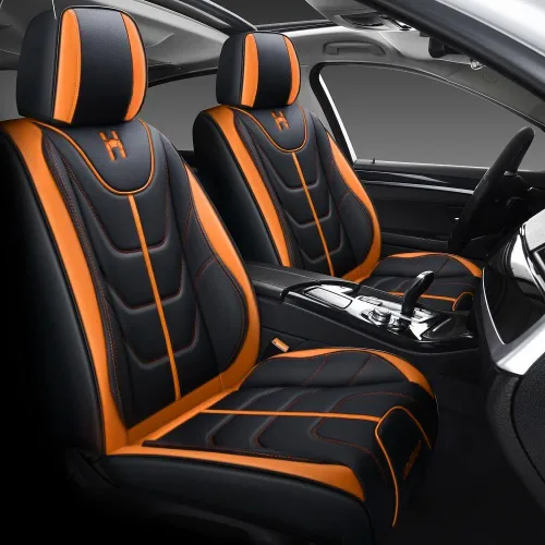 Miniatura 9 de Fundas de Asiento de Coche de Piel, Juego Completo de Fundas de Asiento de Cobertura Total, Fundas de Asiento Automotrices Universales para Coches
