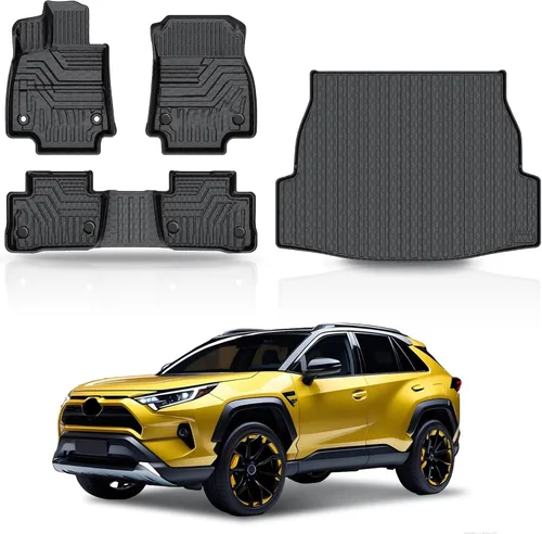 KUST Alfombrillas y tapete de carga para maletero para Toyota RAV4 2019-2025, forro de carga para maletero trasero para todo tipo de clima,