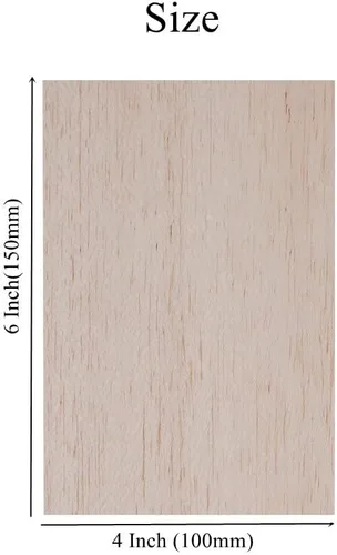 Miniatura 4 de Paquete de 12 hojas de madera de balsa de 1/8 de 4 x 6 pulgadas, tablero de madera contrachapada natural sin terminar para Cricut, hacer modelos