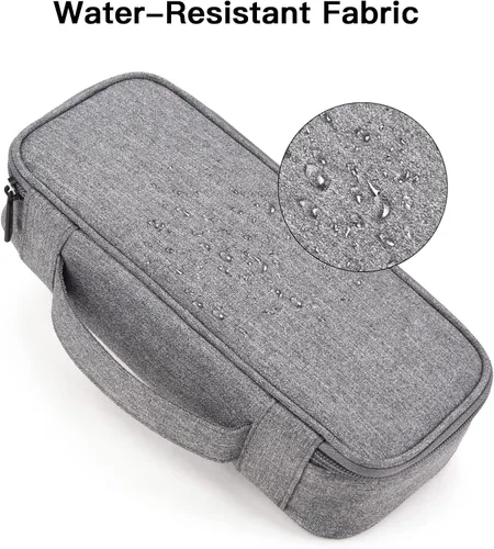 Miniatura 4 de Tech - Estuche organizador de viaje, bolsa de transporte de artículos electrónicos para cable, cargador y cables (gris oscuro)