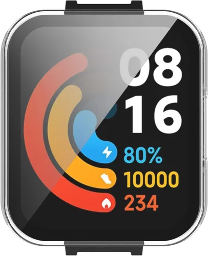 Miniatura 3 de Paquete de 2 fundas protectoras de pantalla compatibles con Redmi Watch 2 Lite, accesorios de policarbonato de vidrio templado, resistente a