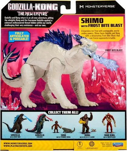Miniatura 6 de Godzilla X Kong Monsterverse - Figura de acción de 3 pulgadas, serie básica, Shimo con explosión de mordedura de escarcha