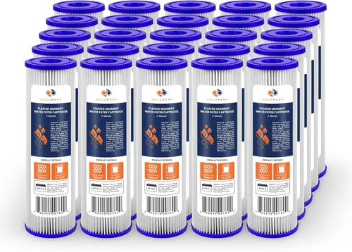 Miniatura 11 de Aquaboon Filtro de agua plisado de 1 micrón, 10 x 2.5 pulgadas, cartucho de repuesto de filtro de sedimentos para toda la casa compatible