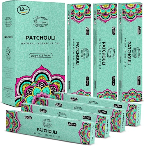 Miniatura 14 de Raajsee Varitas de incienso (6.35 oz), 100% puras orgánicas y naturales, enrolladas a mano, sin productos químicos, perfectas para aromaterapia