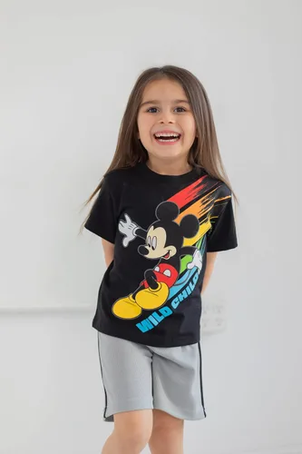Miniatura 2 de Disney- Camisa de manga corta y pantalones cortos de malla de Mickey Mouse